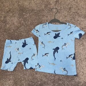 Kyte BABY Blue Shark Print Pajama Set